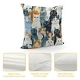 thumbnail image 4 of Orinice Cute Cat Graphic Decorative Throw Pillow Cover for Home Couch Living Room Bed Sofa - Short Plush Material - 1PC 24x24in, 4 of 5