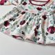 thumbnail image 5 of Conjunto De 3 Piezas De Ropa Para Bebé, Camisa Floral Con Volantes, Pantalones, Diadema (Rojo Vino, 6-9 Meses), 5 of 5