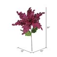 thumbnail image 2 of Vickerman OF160145 Tige de Fleur Mauve Poinsettia, 15 Po., 2 of 3