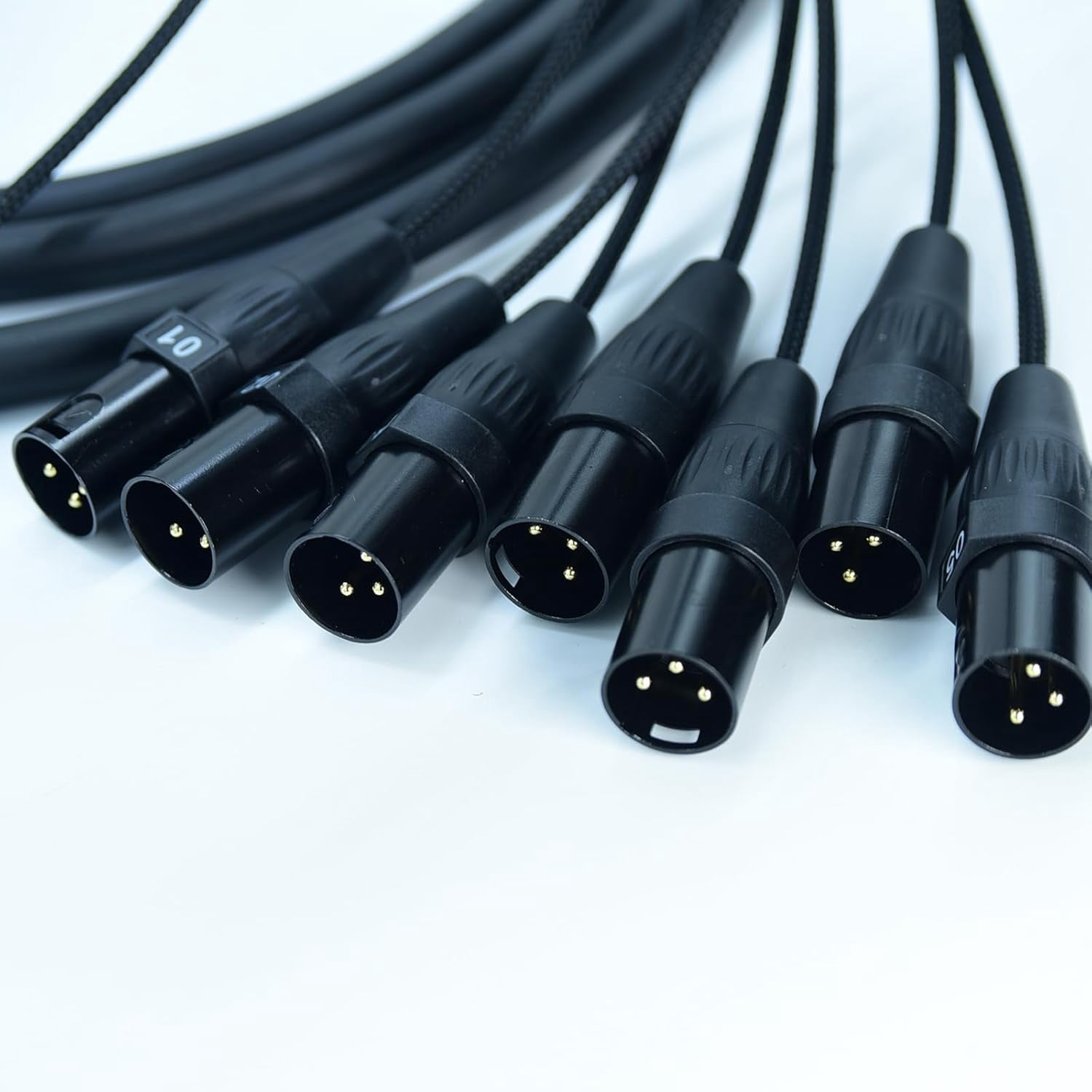 Arklove 8-Channel Low Profilemale XLR 1/4" TRS Female Send Sub Combo Splitter Snake Cable