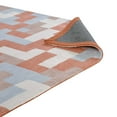 thumbnail image 5 of Modway Andela Interlocking Block Mosaic 8x10 Area Rug in Multicolored Coral and Light Blue, 5 of 6