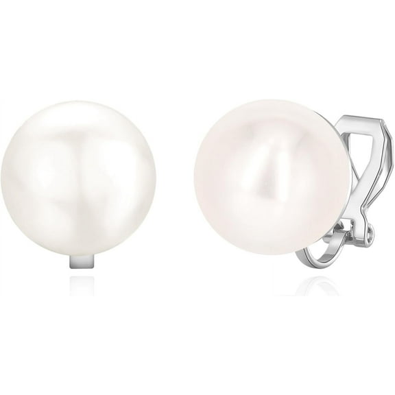 Simulated Freshwater Pearl Clip On Earrings Not Pierced Elegant Stud Jewelry For Women[Z3841]