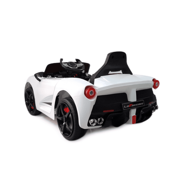 Carro Montable Electrico The Baby Shop 688N con Suspension RC 6KM H MP3 LED Blanco