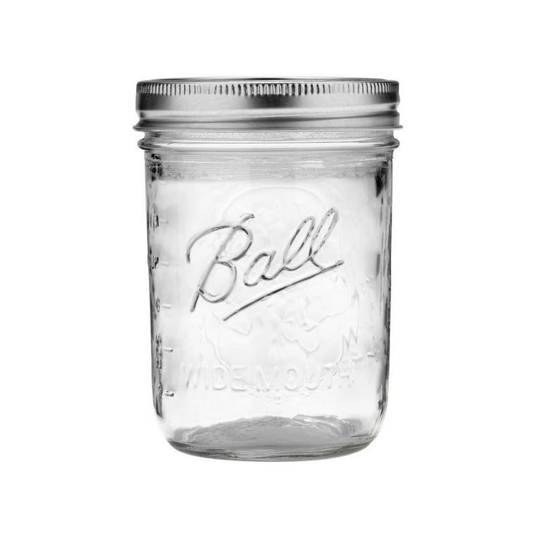 Ball 16 oz. Wide Mouth Pint Glass Jar (12-Pack/Case) 14400-66000 - The Home  Depot