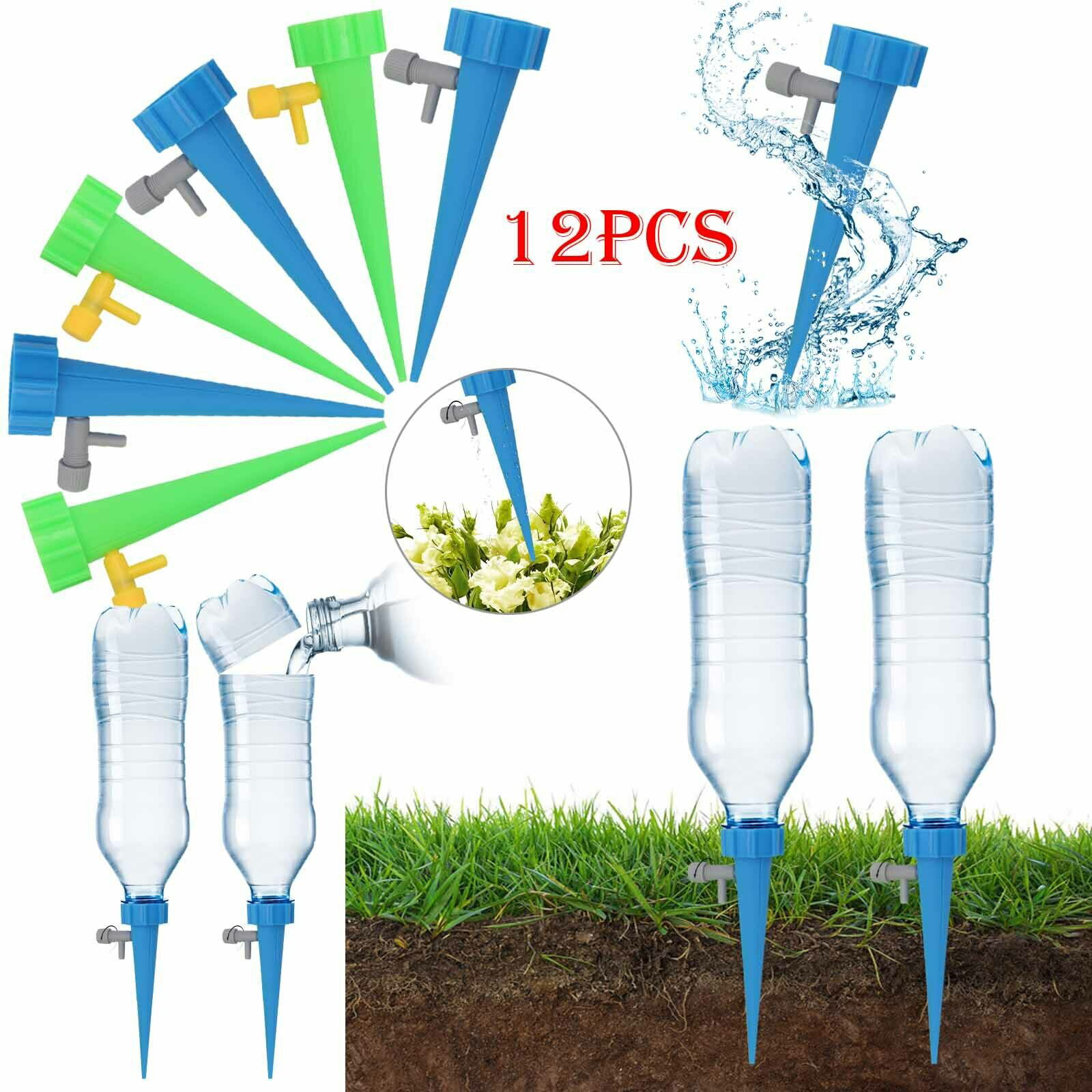 12* Automatic Self Watering Spikes System Plant Water-er Garden Home Pot Tool US 