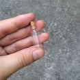 thumbnail image 5 of Empty Transparent Glass Bottles With Cork 1ml Breakable Glass Bottle Prop Gift Jars Crafts 50pcs-10*28*05mm, 5 of 5