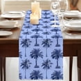 thumbnail image 3 of Table Runners 90 Inches Long Dress Scarves, Palm Trees Farmhouse Coffee/Dining/Kitchen Table Runner for Living Room, Summer Vintage Tropical Trees Botanical Blue 13x90 Inch, 3 of 9