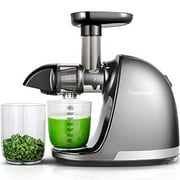 Slow Masticating Juicer AMZCHEF Slow Juicer Extractor Professional Machine Cold Press Juicer with Quiet Motor Reverse Function Juicer Machines with Brush for High Nutrient Fruit Vegetable Juice