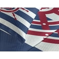 thumbnail image 4 of Ambesonne Nautical Quilted Bedspread Set 3 Pcs, Red Ship Wheel, King Size, Navy Blue Red, 4 of 5