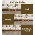 thumbnail image 4 of Triangle Nesting Coffee Table Set of 2 Easter bunny floral pattern beige color Baby rabbit sitting tiny End Table Modern Minimalist Side Table Set for Living Room Bedroom, 4 of 8