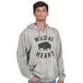 thumbnail image 5 of Wild At Heart Buffalo Inspirational Zip Up Hoodie Men's Women's Brisco Brands L, 5 of 6