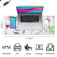 thumbnail image 5 of Flowers and Leaves&nbsp;mousepad Gamingwaterproofno Slip&nbsp;for Office Home Work Gaminggaming Mouse PadRubber Base Mousepad with Stitched Edges 31.5x11.8inches, 5 of 7