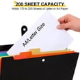 thumbnail image 3 of GARITIN Expanding File Folder 2 Pack, 7 Pocket Letter A4 Document Organizer with Snap Closure & Index Label Stickers, 3 of 7