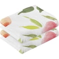 thumbnail image 2 of Dreamtimes Yellow Flower of Hope Cotton Towels Set 2 Pcs Absorbent Hand Towel Face Towels Kitchen Towels Bath Towels for Bathroom Laundry Room Kitchen 16 x 28 Inches, 2 of 7