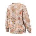 thumbnail image 5 of Xoenoiee Hummingbird Rose Flower Print Women Oversized Hoodies Casual Long Sleeve Sweatshirt Drop Shoulder Pullover Tops Side Slits Sportswear, Size XL, 5 of 7
