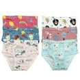 thumbnail image 4 of B&Q Comfy and Cute Cotton Briefs for Toddler Little Girls - 6-Pack Assortment - Sizes 2T to 7T, 4 of 5