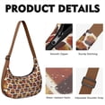 thumbnail image 2 of Coffee Crossbody Bag for Women Adjustable Strap Lightweight Nylon Cute Peach Smoked Sausage Meat Vintage Retro Kawaii Fruit Minimalist Pastel Fruit BBQ Food Sausage Purse Travel Use, 2 of 5