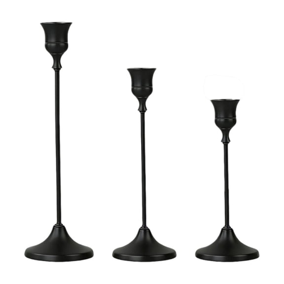 Qholemyo Set Of 3 Vintage Metal Candleholder Tabletop Ornament Home Decor For Halloween Fall Decor