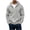 Gray, variant on Men's Half-Zip Hoodie Drawstring Pullover Kangaroo Pocket Relaxed Fit Casual Sweatshirt for Fall Winter Daily Commute