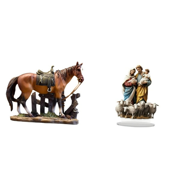 Figura de caballo,Figura coleccionable de caballo en miniatura,Letrero de mesa,Decoración de escritorio acrílica,rincón navideño,decoración del hogar,Decoración de fiesta Adorno de
