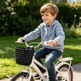 thumbnail image 3 of Lume Wear Bike Front Basket for Kids with Adjustable Straps a Heavy Duty Woven Basket for Handlebar Mount. A Lightweight Cargo Carrier That Fits Most Childrens Bicycles for Toys Snacks, 3 of 8