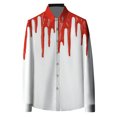 thumbnail image 1 of Chemise Décontractée à Manches Longues Imprimée 3D pour Hommes Halloween Mode Confortable pour Automne, 1 of 2