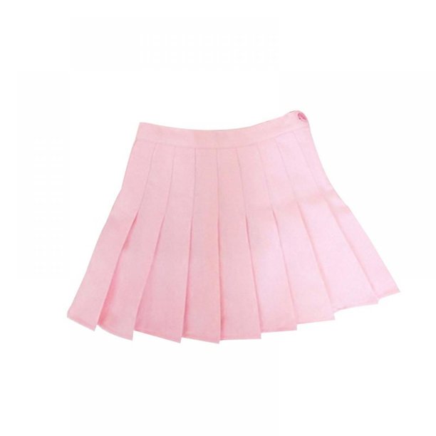 Woman Girls Tennis Skirt High Waisted Plain Pleated Skirt Skater Tennis School Uniforms A Line Mini Skirt Lining Shorts Walmart Com Walmart Com