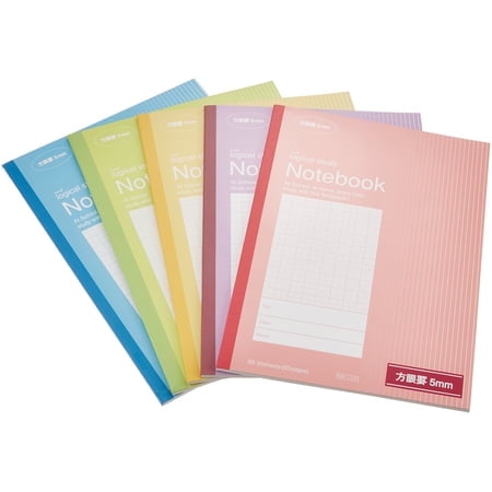 Nakabayashi NB5-H5-5P Logical Notebook B5 0.2 inch (5 mm) Grid Pack of 5