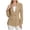 Beige, variant on Women Casual Jacket Lapel Collar Long Sleeve Lightweight Double Breasted Blazer Solid Classic Button Down Office Outerwear White XL