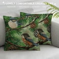 thumbnail image 3 of Dense Pine Trees Lovely Birds Throw Pillow Covers Forest Vintage Art Print Square Pillowcases for Home Decor Sofa Car Bedroom Pillow case, 3 of 5