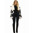 thumbnail image 4 of Women'S Cropped PU Leather Jacket with Fur Lining and Shearing Moto Texture Black L, 4 of 9