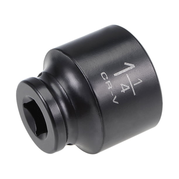 Zócalo de impacto poco profundo de 1/2" de conducción por 1-1/4 pulgadas, Cr-V, 6 puntos