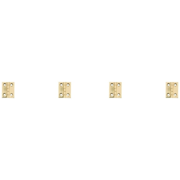 National Hardware - V1801 1" x 13/16" Hinge 4/pk - Polished Brass