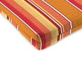 thumbnail image 2 of Jordan Manufacturing Sunbrella 17" x 19" Dolce Mango Stripe Rectangular Outdoor Chair Pad Seat Cushion with Ties (2 Pack), 2 of 9