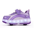 thumbnail image 3 of Kids Roller Skates Light up Shoes with Wheels Shoes LED USB Charging Roller Sneakers for Girls Boys Birthday Christmas Gift, 3 of 14