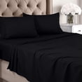 thumbnail image 1 of Juego de sábanas Utopia Bedding de microfibra totalmente cepillada, color negro, 1 of 6
