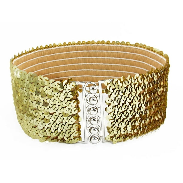 white sequin belt