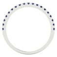 thumbnail image 5 of 0.57 ct Brilliant Round Cut Simulated Tanzanite 18K White Gold Stackable Band SZ 5.75, 5 of 6