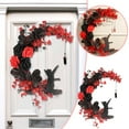 Moon Wreaths For Front Door Moon Wreath With Cat Wall Cat Door Wreath