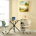 thumbnail image 2 of Homy Casa 31.5 Inch Small Writing Desk Compact Computer Table for Teen Study Home Office Desk, Oak, 2 of 7