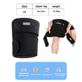 thumbnail image 2 of Compression Thigh Wrap For Targeted Support, Unisex Adjustable Hamstring Brace With Ventilation Holes And Ergonomic Design, Black Adjustable For 35-72Cm Thighs, 2 of 7