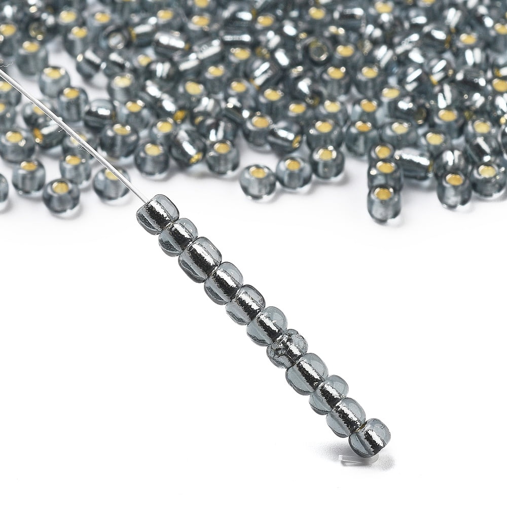 1bag 6/0 Grade A Round Glass Seed Beads Silver Lined Gray 6/0 4x3mm Hole: 1mm about 4500pcs/pound