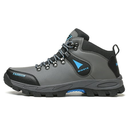 

Men s High Top Shockproof Snow Shoes With Lace-up Stripes For Outdoor Hiking Mountaineering