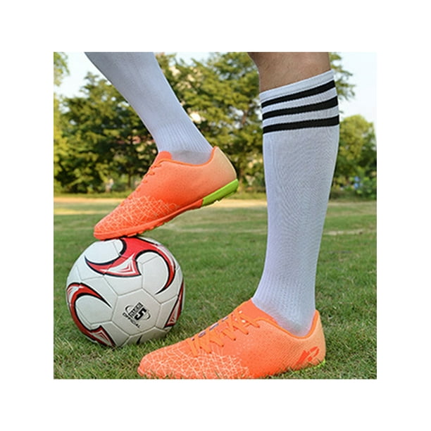 UKAP Boy Soccer Cleats Round Toe Sport Sneakers Lace Up Football Shoes Mountain Athletic Shoe Comfy Orange Red 10.5 M Walmart