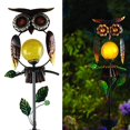 thumbnail image 4 of Lámpara Solar de búho, luz de jardín de paisaje, enchufe de hierro, césped Solar de búho, 4 of 5
