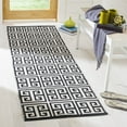 thumbnail image 3 of SAFAVIEH Montauk Alicia Geometric Cotton Runner Rug, Black/Ivory, 2'3" x 7', 3 of 10