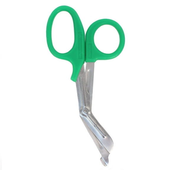 MedITAC Stainless Steel Autoclavable Paramedic Cutting Scissors, 7.25", Green, 1 Pack