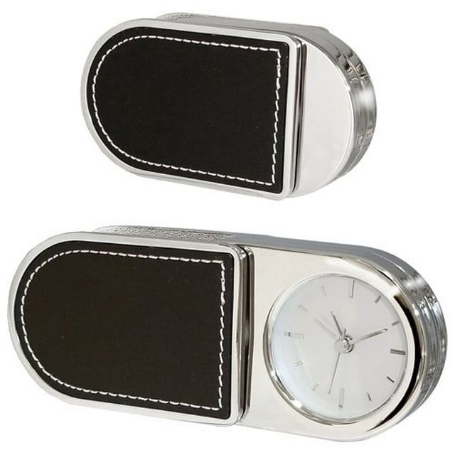 Natico Réveil Pliable avec Garniture en Cuir (10-3964L))