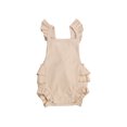 thumbnail image 1 of Xingqing Newborn Baby Girl Ruffle Outfit Summer Sleeveless Backless Ribbed Basic One Piece Romper Bodysuit Jumpsuit, 1 of 7