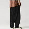 thumbnail image 3 of Aursykel Men's Corduroy Pants Big and Tall Pant Casual Drawstring Elastic Waist Straight Leg Sweatpants with Pockets, 3 of 7
